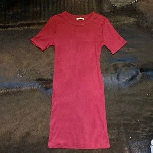 ZARA - dark red cotton dress new